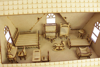muebles en casa de muñecas