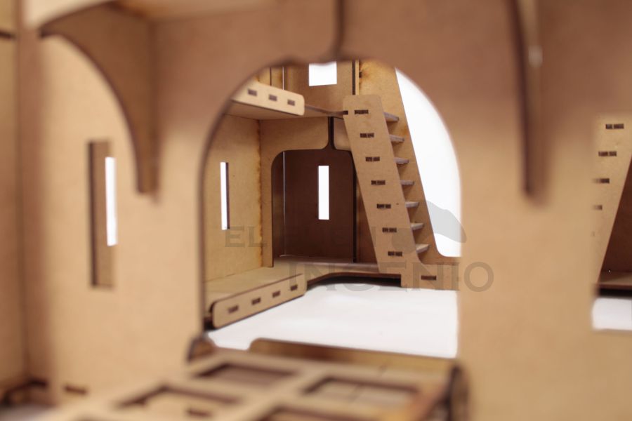 Castillo 2 para figuras tipo Polly Pocket, Playmobil, GIJoe o similares