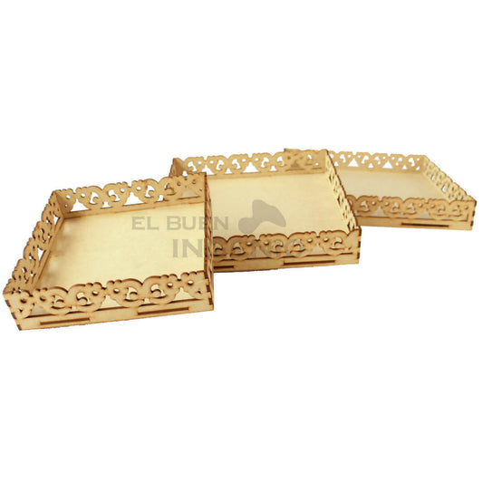 Set de charolas florales