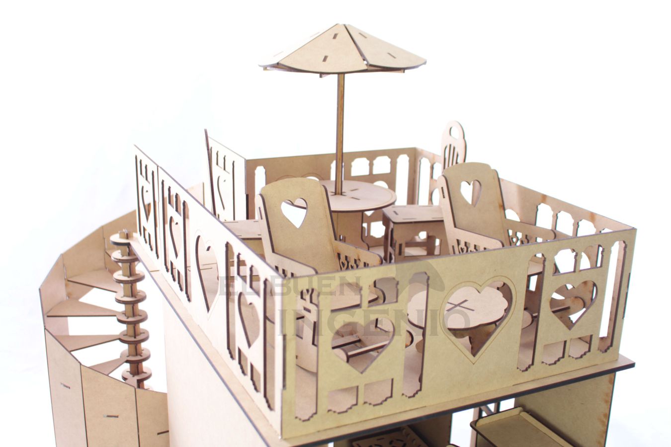 Set cocina completa para Barbie con Escalera y terraza