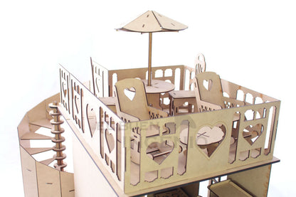 Set cocina completa para Barbie con Escalera y terraza