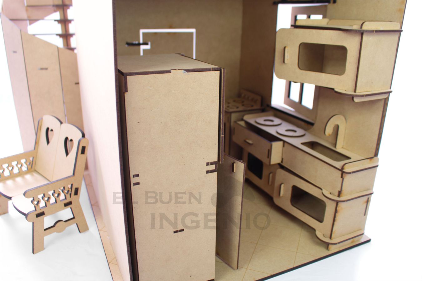 Set cocina completa para Barbie con Escalera y terraza