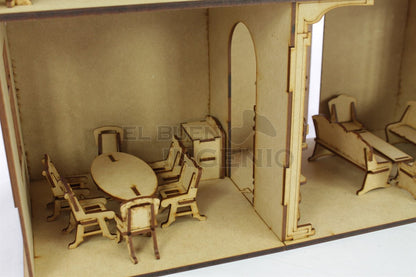 comedor casa de muñecas