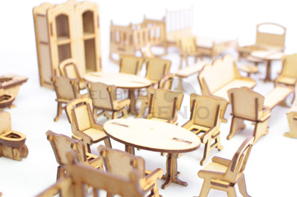 Set de muebles muñecas Polly 40 piezas