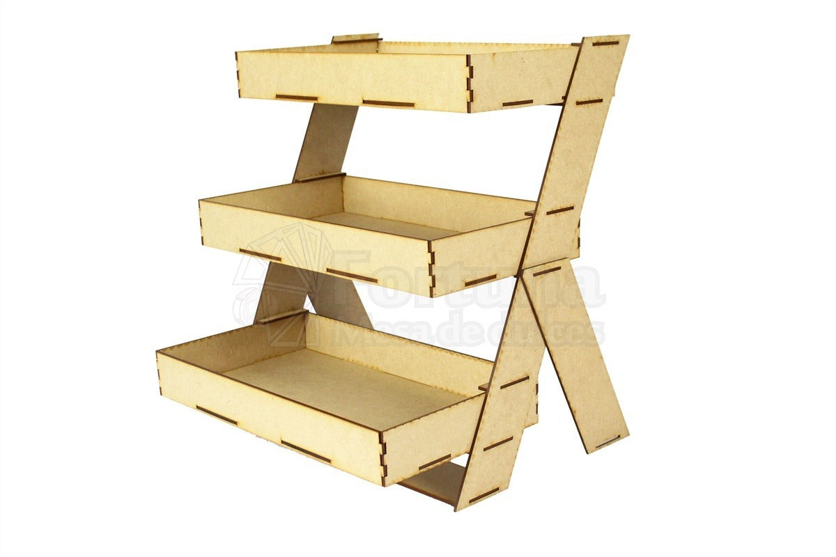 Escalera con charolas