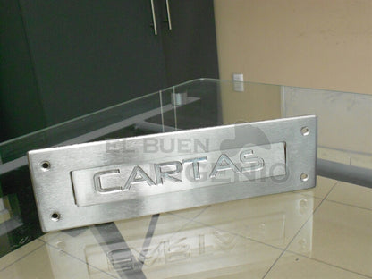 Frente Placa De Buzón De Cartas Apariencia Acero Inoxidable