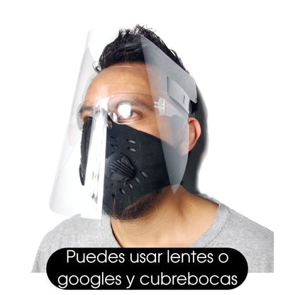 Kit 10 Mascarillas Caretas Protectores Facial Con 12 Pares Guantes