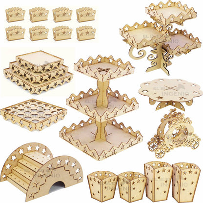 Mesa de dulces Estrellas con servilleteros