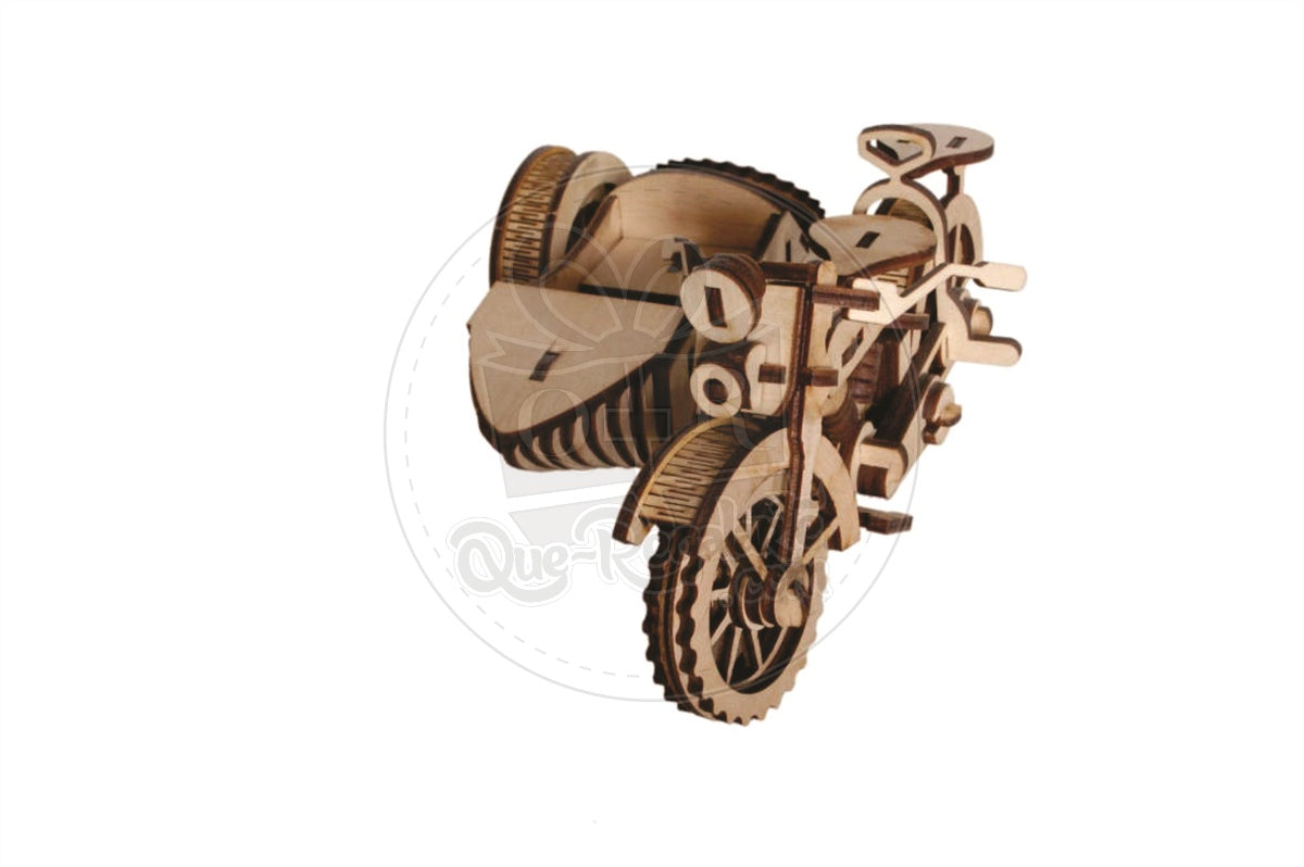Motocicleta Sidecar Rompecabezas 3D