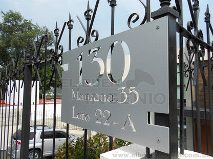 Numero Residencial Exterior Minimalista Semi Completo