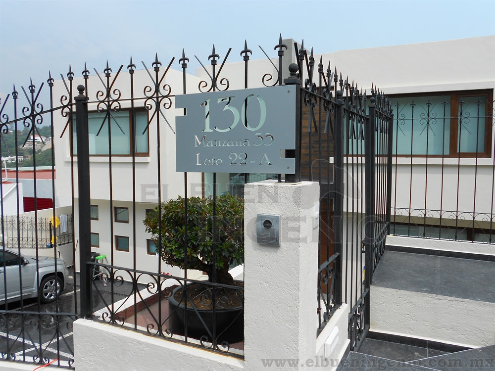 Numero Residencial Exterior Minimalista Semi Completo
