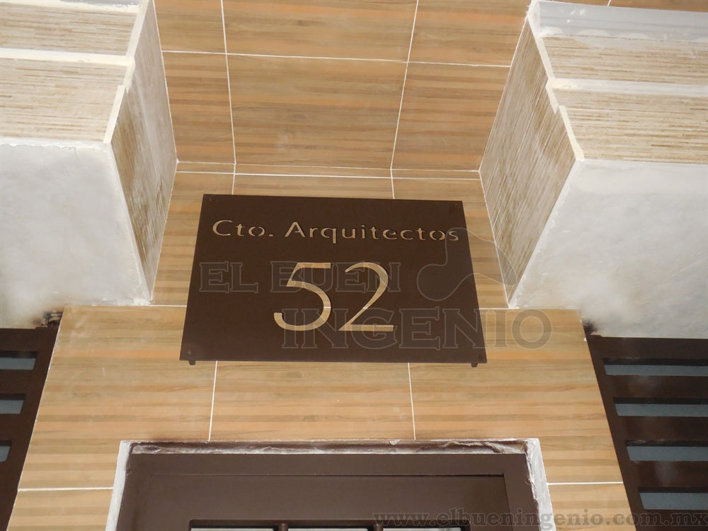 Numero Residencial Exterior Calle y Numero