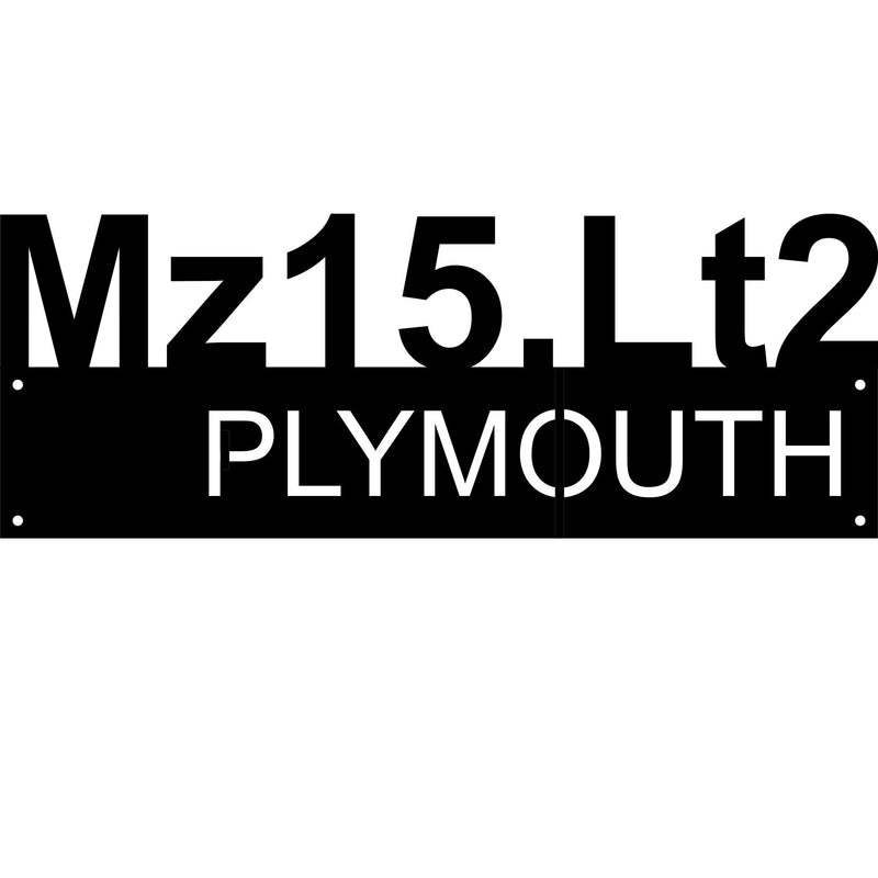 Numero Residencial Exterior Personalizado Plymouth