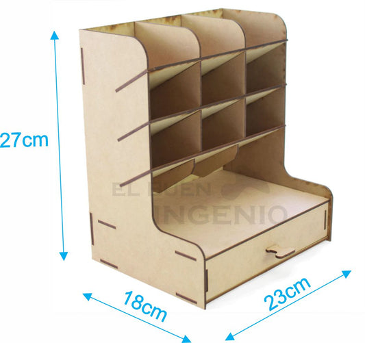 Organizador de escritorio con base para celular Conejo