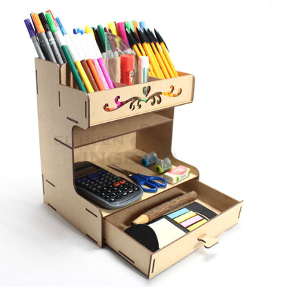 Organizador de escritorio Grecas Corazón con base para celular 4
