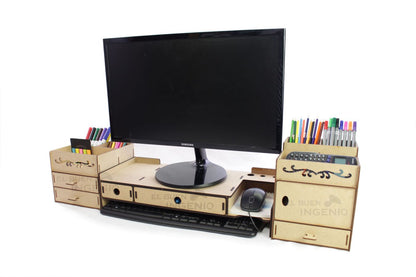 Organizador de escritorio Base elevadora de Monitor 1 Set 3 Piezas