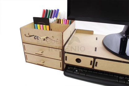 Organizador de escritorio Base elevadora de Monitor 1 Set 3 Piezas