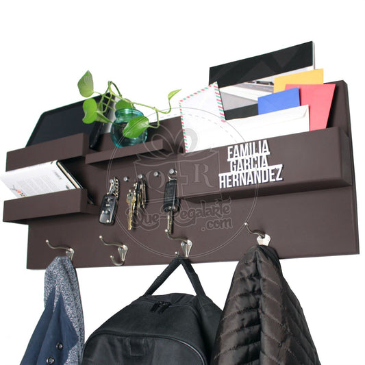 Organizador Perchero Portallaves Moderno Metalico Regalo Hombre Y Mujer Repisa Multiuso Grande
