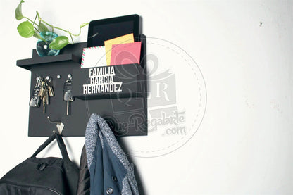 Organizador Perchero Portallaves Moderno Metalico Regalo Hombre Y Mujer Repisa Multiuso Chico