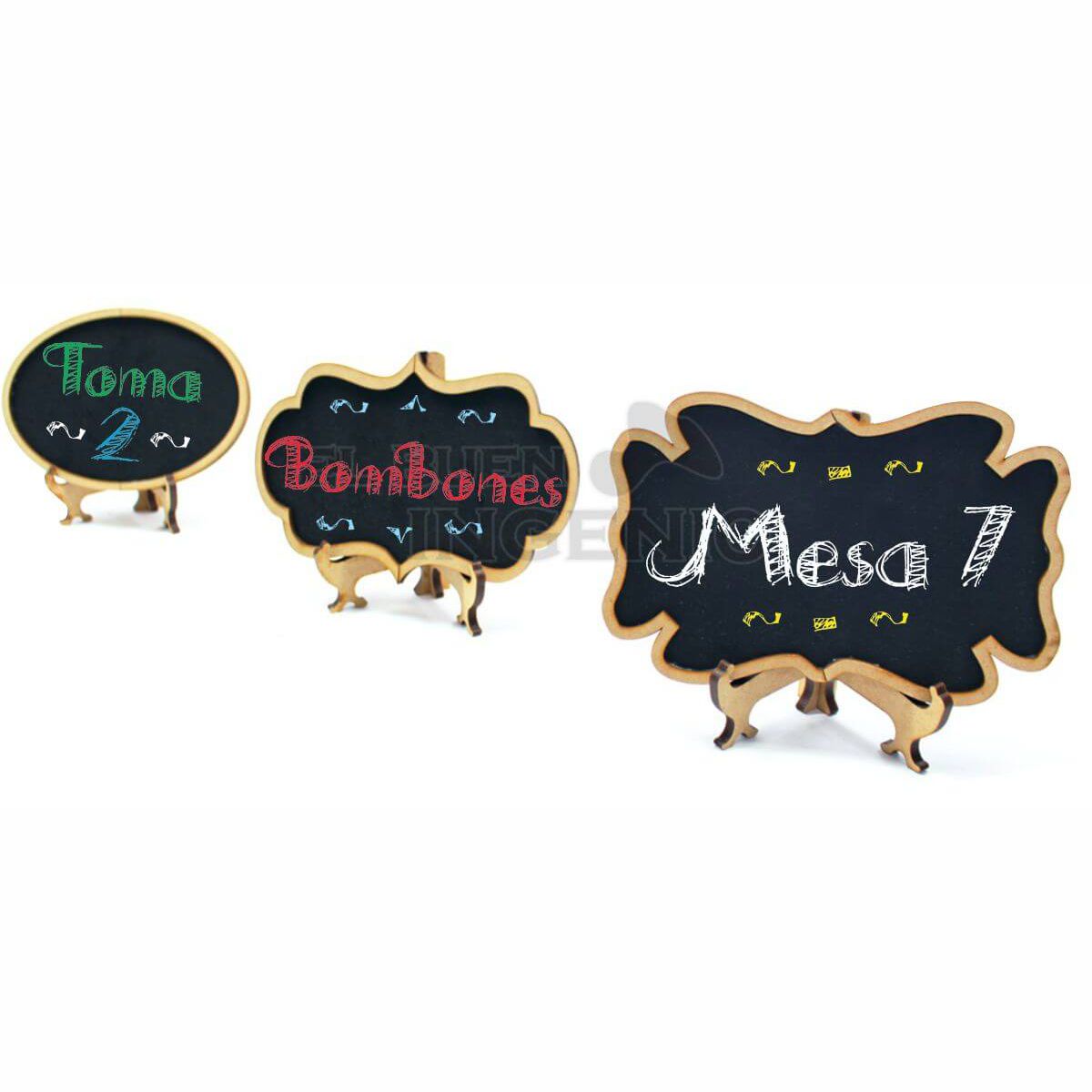 Mini pizarrones set 3 piezas