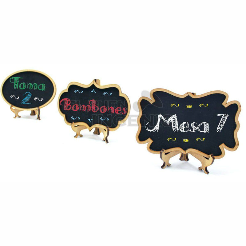 Mini pizarrones set 3 piezas