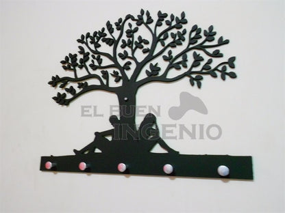Portallaves Con Arte Arbol Hombre Y Mujer Porta Llaves