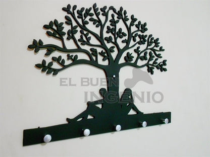 Portallaves Con Arte Arbol Hombre Y Mujer Porta Llaves