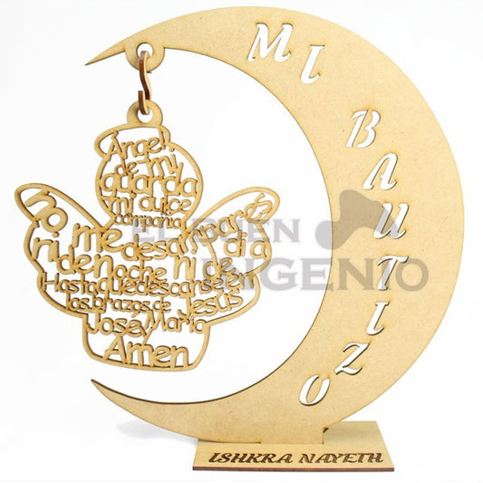 Recuerdos Bautizo Ángel Luna Oración Larga Centros De Mesa
