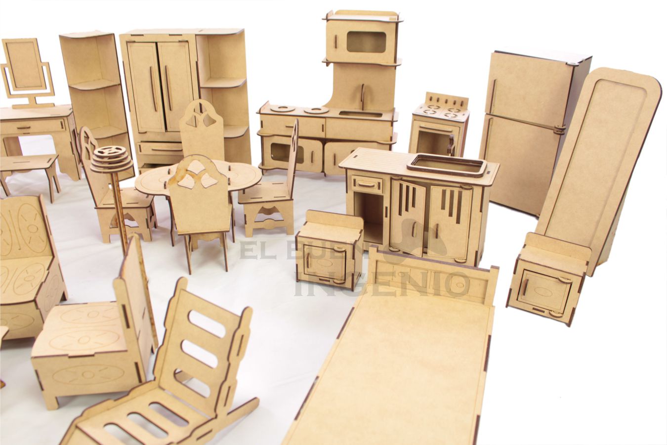 Muebles para casa de muñecas barbie set 33 piezas