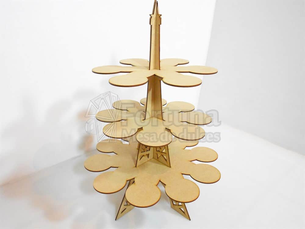 Torre eiffel base decorativa para cupcakes