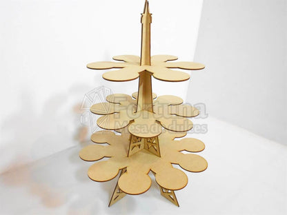 Torre eiffel base decorativa para cupcakes